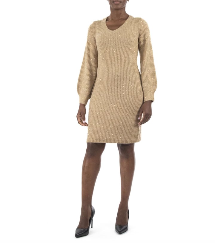 Sequin Sweater Dress