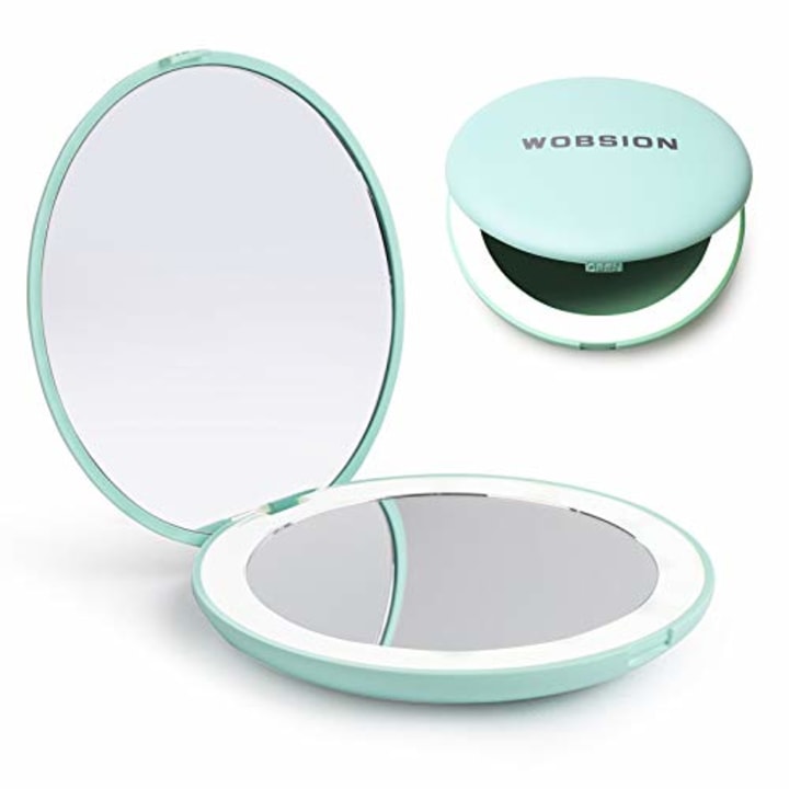 Wobsion LED Lighted Travel Compact Mirror