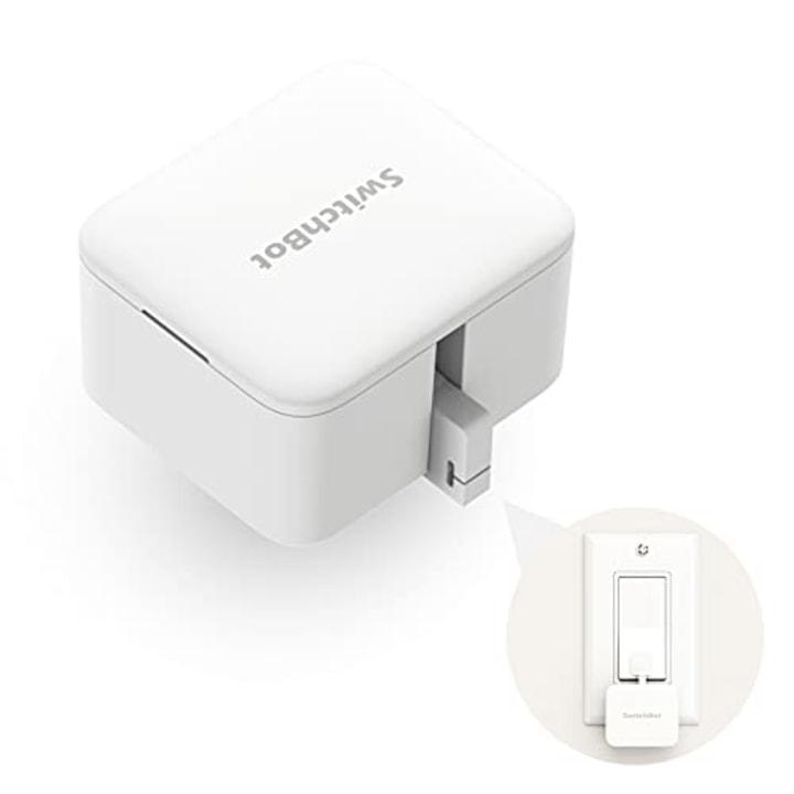 SwitchBot Smart Switch Button Pusher - No Wiring, Bluetooth App or Timer Control, Add SwitchBot Hub Mini to Make it Compatible with Alexa, Google Home, IFTTT (white)