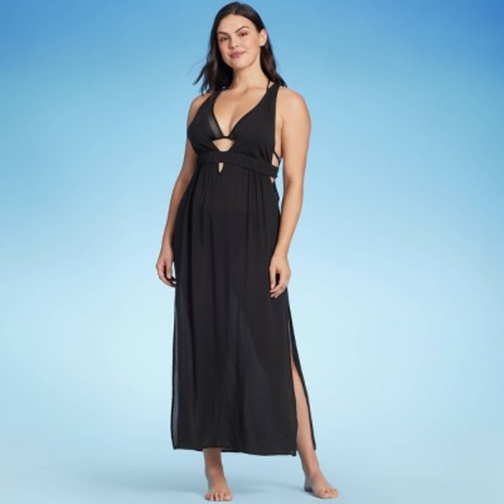 Women&#039;s Plunge Cover Up Maxi Dress Shade &amp; Shore