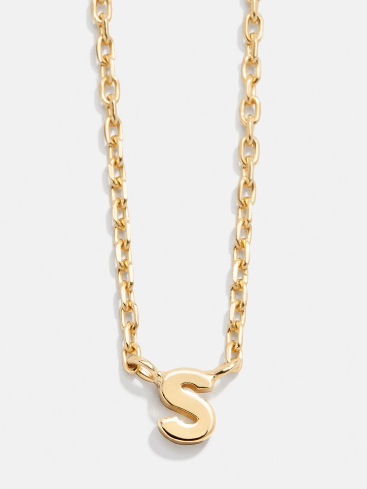 18K Gold Mini Initial Necklace