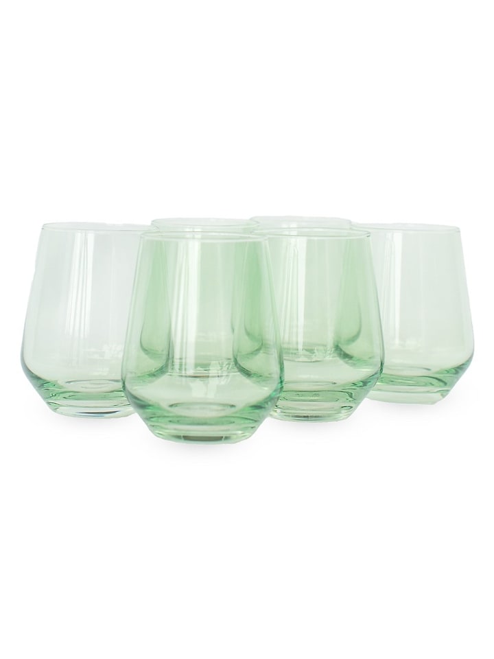 Estelle Colored Glass Stemless Wine Glass