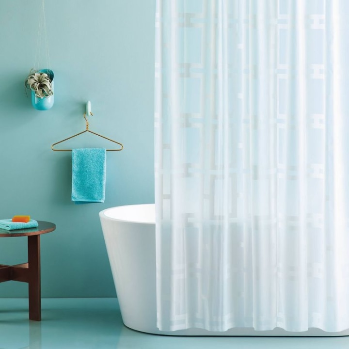 Room Essentials Grid Shower Curtain