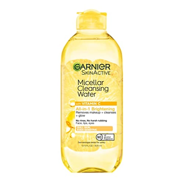 Garnier SkinActive Micellar Water with Vitamin C, Facial Cleanser &amp; Makeup Remover, 13.5 fl. oz, 1 count (Packaging May Vary)