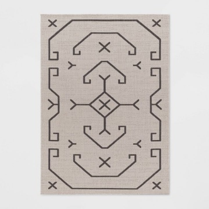 Linear Global Outdoor Rug Ivory/Black - Threshold(TM)