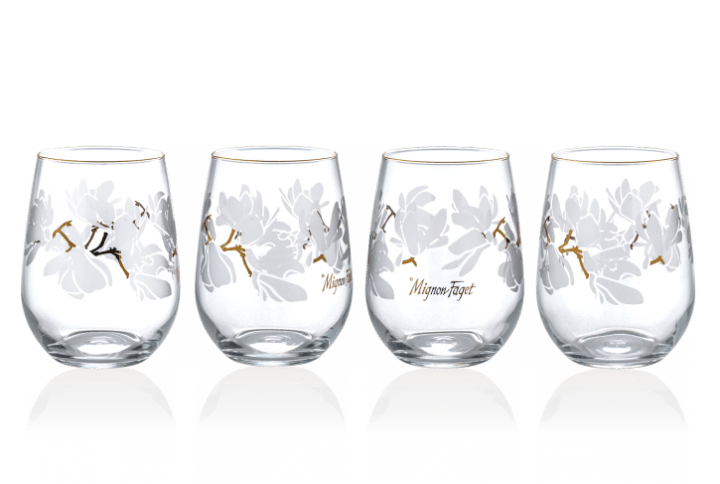 Mignon Faget Magnolia Stemless Glasses