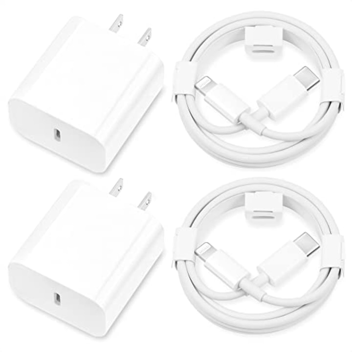 iPhone Charger Fast Charging,?Apple MFi Certified? 2Pack 20W Type C Fast Charger Block with 6FT USB C to Lightning Cable for iPhone 14/13/13 Pro/12/12 Pro/12 Pro Max/11/Xs Max/XR/X,iPad,AirPods Pro