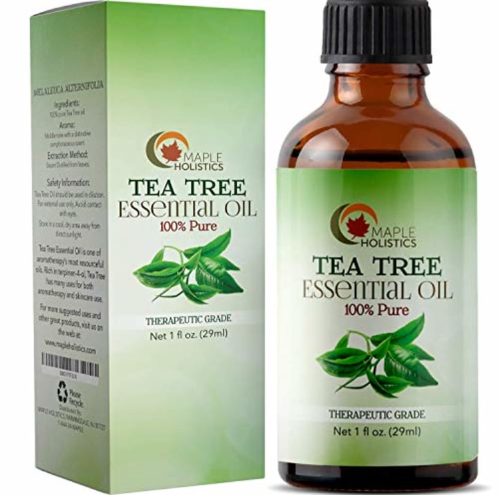 100% Pure Tea Tree Oil Natural Essential Oil with Antifungal Antibacterial Benefits For Face Skin Hair Nails Heal Acne Psoriasis Dandruff Piercings Cuts Bug Bites Multipurpose Surface Cleaner