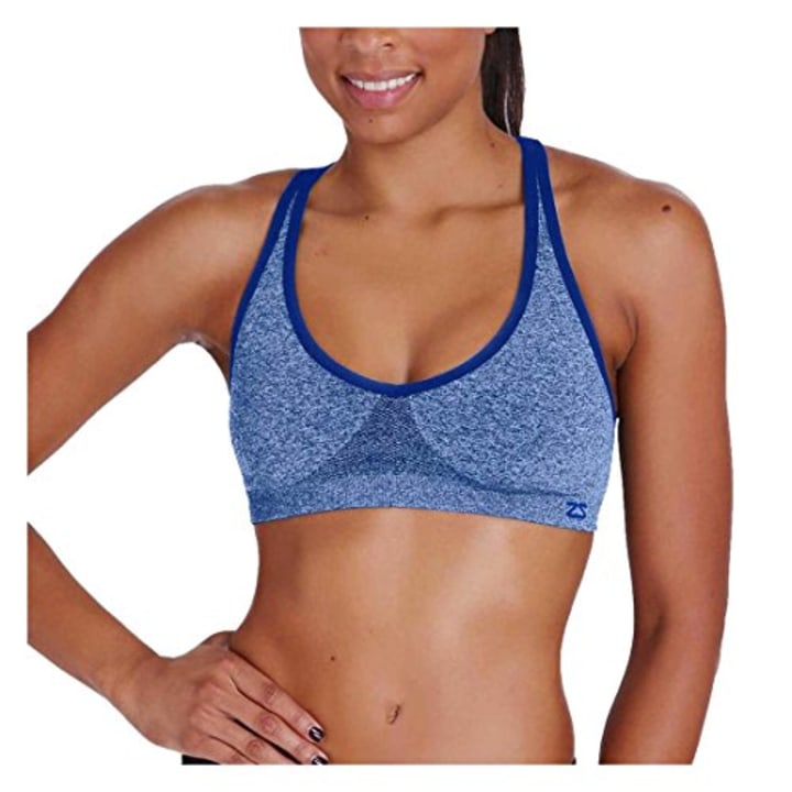 Champion Girls Sports Bras Small Blue Racerback Padded Cup Inserts