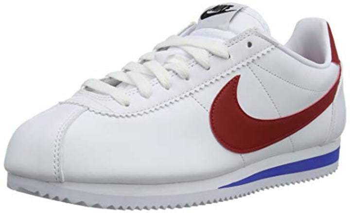 Nike Women&#039;s Cortez Leather Shoe, White/Varsity Red/Varsity Royal, 9