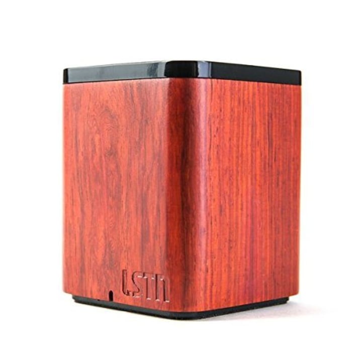 LSTN Satellite Cherry Wood Portable Bluetooth Speaker with Built-in Microphone