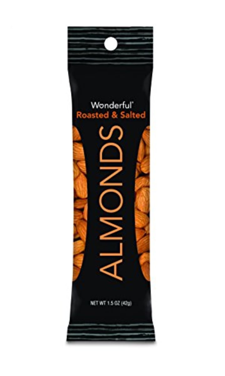 Wonderful Almonds, Roasted and Salted, 1.5 Ounce Bags (Pack of 12)