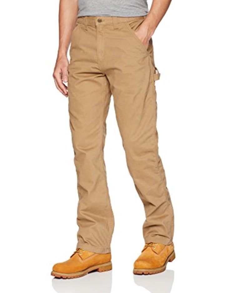 Carhartt Men&#039;s Washed Twill Dungaree Relaxed Fit,Dark Khaki,34 x 32