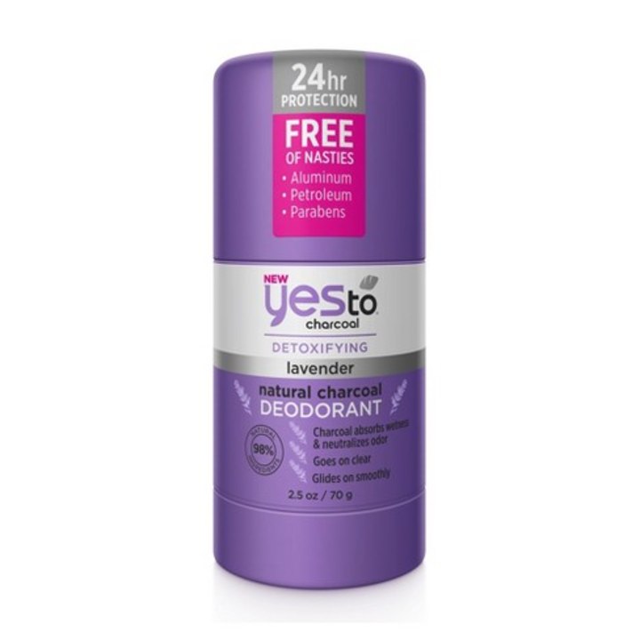Yes to Lavender Scented Natural Charcoal Deodorant - 2.5oz