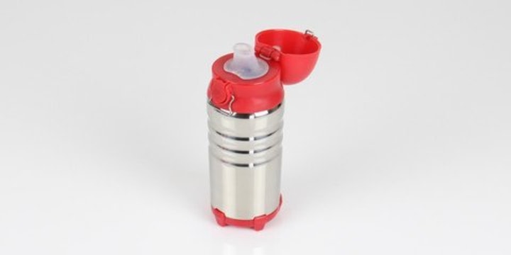 PlanetBox BottleRocket Eco-Friendly Stainless Steel Water Bottle for Kids and Adults (Rocket Red)