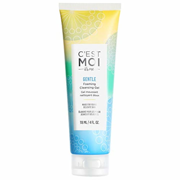 C&#039;est Moi Gentle Foaming Cleansing Gel | Fragrance-Free Gel Cleanser made with Organic Aloe, Calendula and Strawberry, Kiwi, Apple Extracts, Gentle, Nourishing, Clearing, Balancing, 4 fl oz.