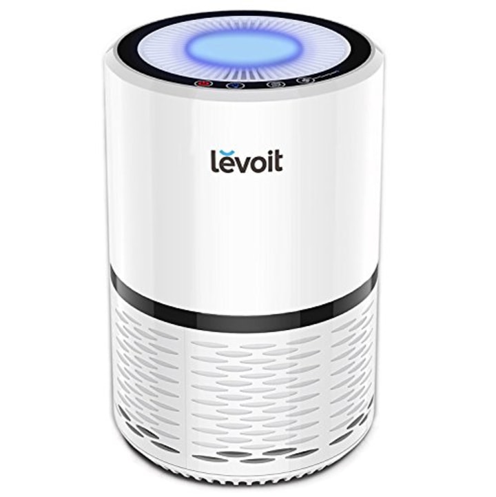 LEVOIT LV-H132 Purifier with True HEPA Filter, Odor Allergies Eliminator for Smokers, Smoke, Dust, Mold, Home and Pets, Air Cleaner with Optional Night Light, US-120V, 2-Year Warranty, 1Pack, White