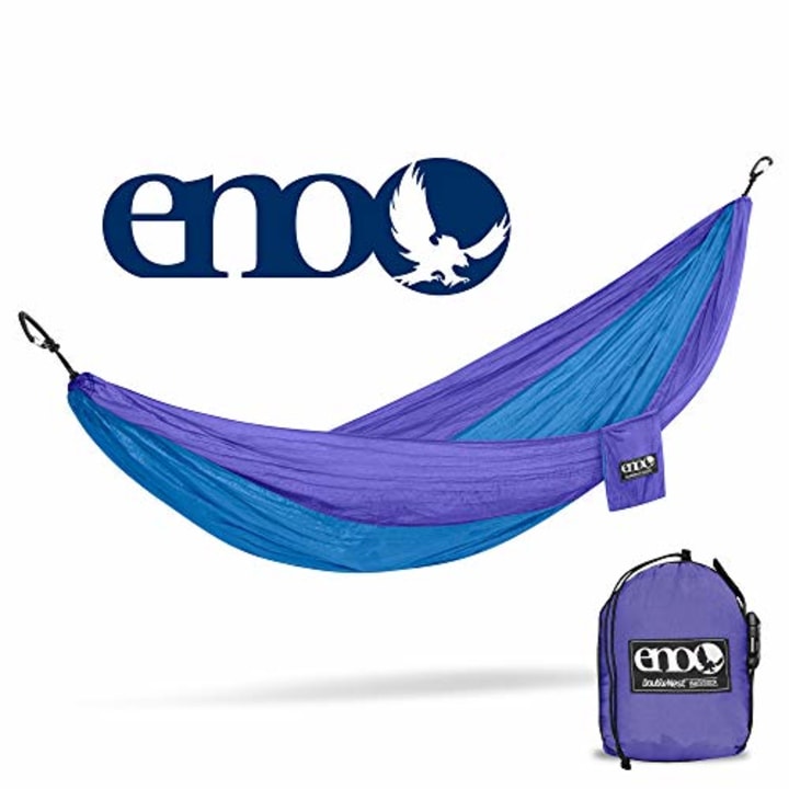 ENO - Eagles Nest Outfitters DoubleNest Lightweight Camping Hammock, 1 to 2 Person, Purple/Teal