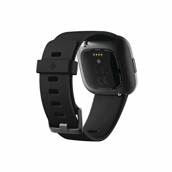 Fitbit Versa 2 Health &amp; Fitness Smartwatch with Heart Rate, Music, Alexa Built-in, Sleep &amp; Swim Tracking, Black/Carbon, One Size (S &amp; L Bands Included)