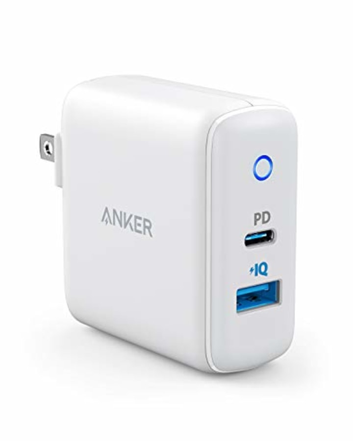 USB C Wall Charger, Anker 30W 2 Port Type C Charger with 18W Power Delivery, Powerport PD 2 with Foldable Plug for Ipad Pro, iPhone 11/ Pro/Max/XS/Max/XR/X, Pixel, Galaxy and More