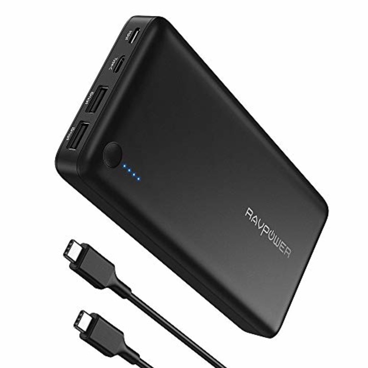 USB C Power Bank RAVPower 26800mAh PD Portable Charger (Fast Recharged In 4.5 Hours &amp;USB-C Input, 30W Type-C Output) for Iphone 11/ Pro, Nintendo Switch, USB Type-C Laptops, 2016 MacBook