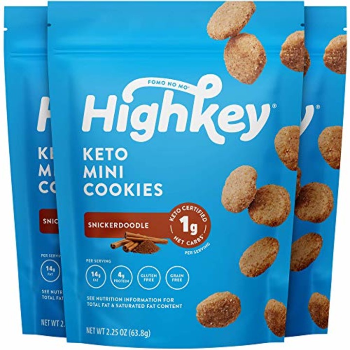 HighKey Snacks Keto Low Carb Food Snickerdoodle Cookie - Paleo, Diabetic, Atkins Diet Friendly - Gluten Free, Low Sugar Dessert Treats &amp; Sweets - Ketogenic Products Healthy Protein Cookies