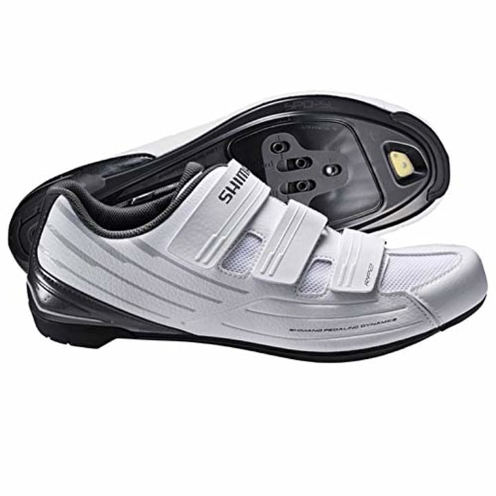 Shimano SH-RP2 Women&#039;s Touring Road Cycling Synthetic Leather Shoes, White, 43