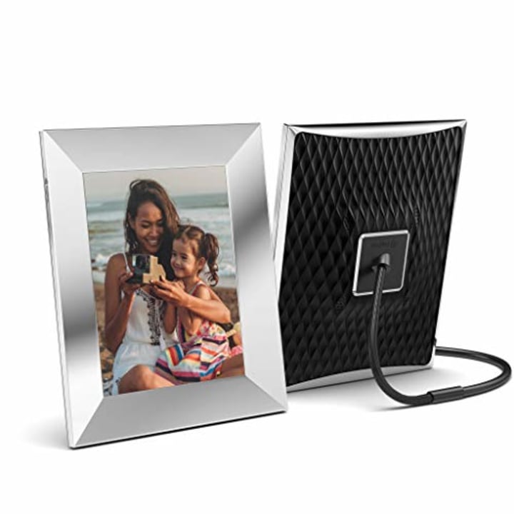 Nixplay 2K Silver Smart Digital Photo Frame 9.7 Inch - Share Moments Instantly via App or E-Mail