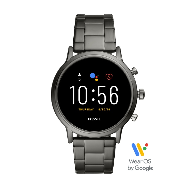 Fossil Gen 5 Carlyle HR Men&#039;s Smartwatch - Smoke Stainless Steel - Powered with Wear OS by Google