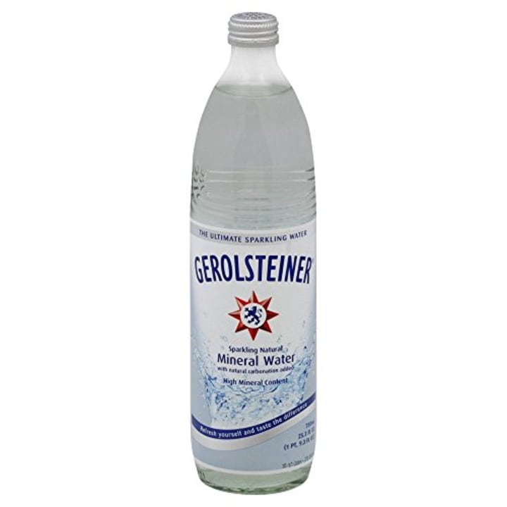 Gerolsteiner Sparkling Natural Mineral Water, Glass Bottle