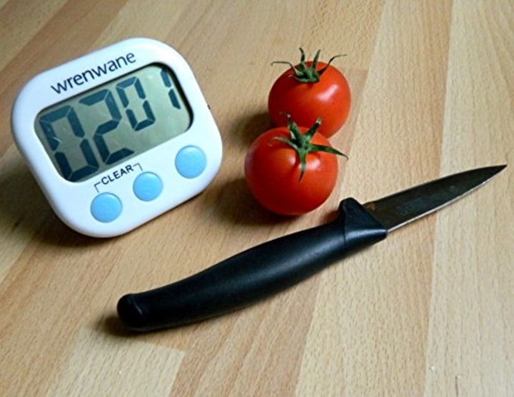 Wrenwane Kitchen Timer (Upgraded), No Frills, Simple Operation, Big Digits, Loud Alarm, Magnetic Backing, Stand, White
