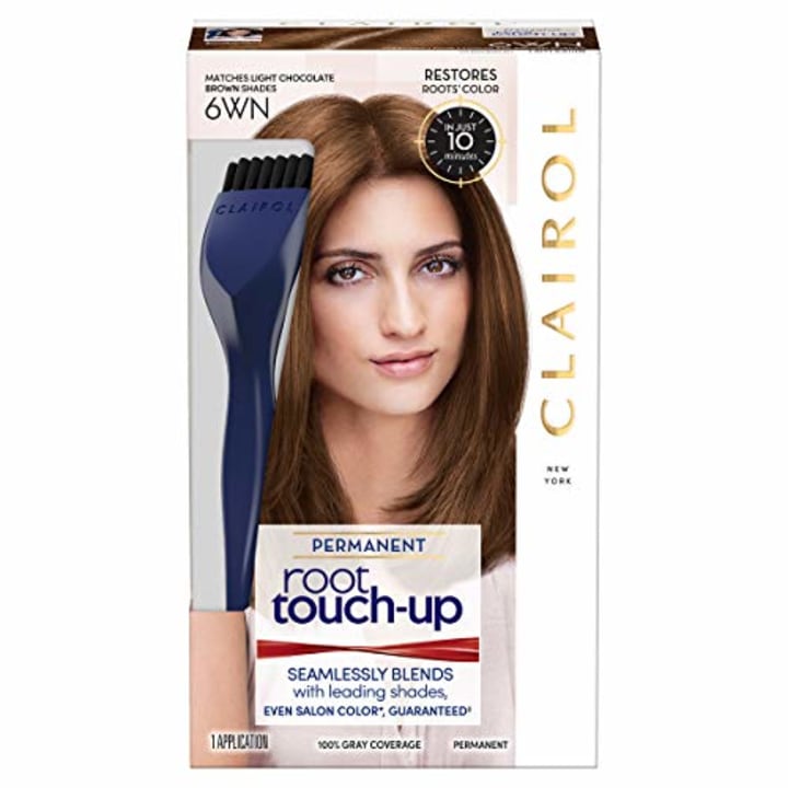 Clairol Root Touch-Up Permanent Hair Color Creme, 6WN Light Chocolate Brown, 1 Count