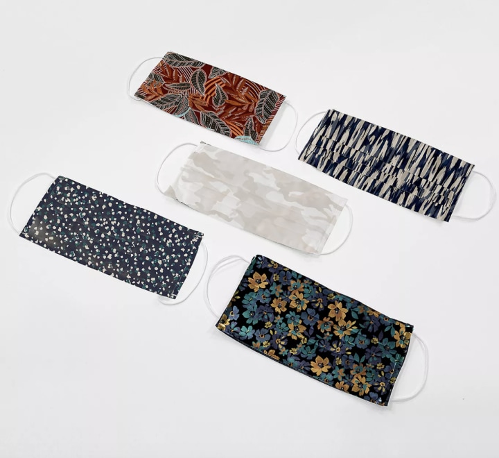 Anthropologie Sanctuary Printed Reusable Face Masks 5-Pack