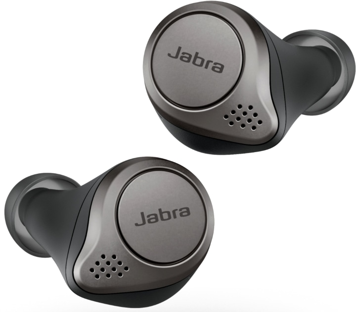 Jabra Elite 75t Earbuds - True Wireless Earbuds with Charging Case, Titanium Black - Bluetooth Earbuds with a More Comfortable, Secure Fit, Long Battery Life and Great Sound Quality