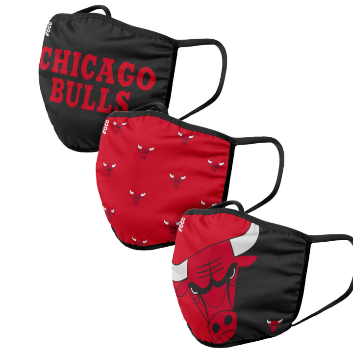 NBA Store Chicago Bulls Face Covering - 3 pack