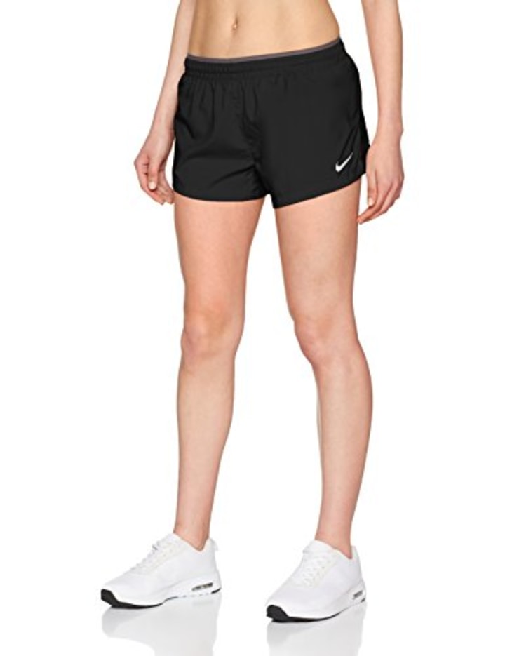 Nike Women&#039;s Elevate 3&quot; Running Shorts Black/Gunsmoke LG