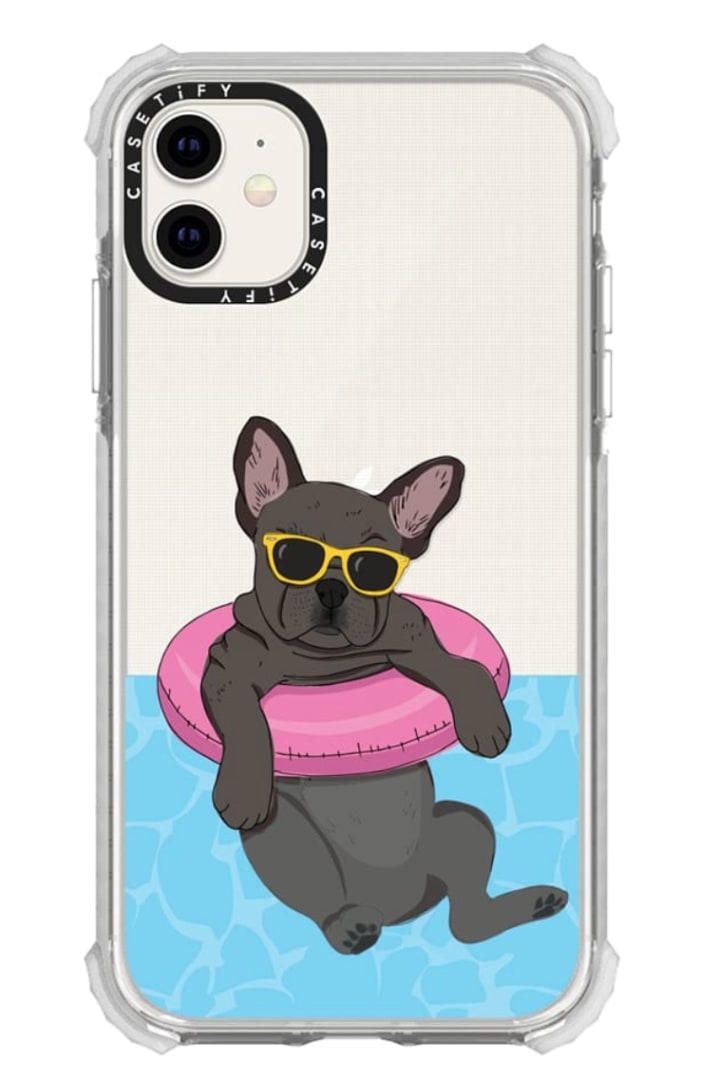 Casetify Swimming Frenchie iPhone 11