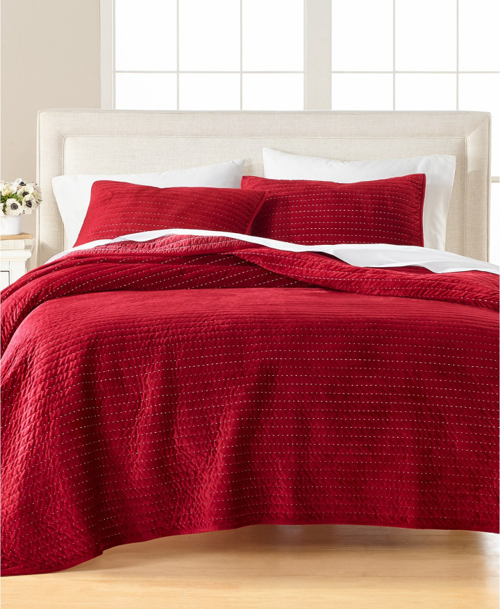 Martha Stewart Velvet Channel Stitch Quilt