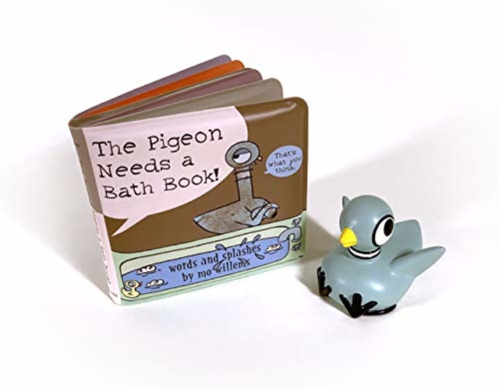 The Pigeon Needs a Bath Book With Pigeon Bath Toy