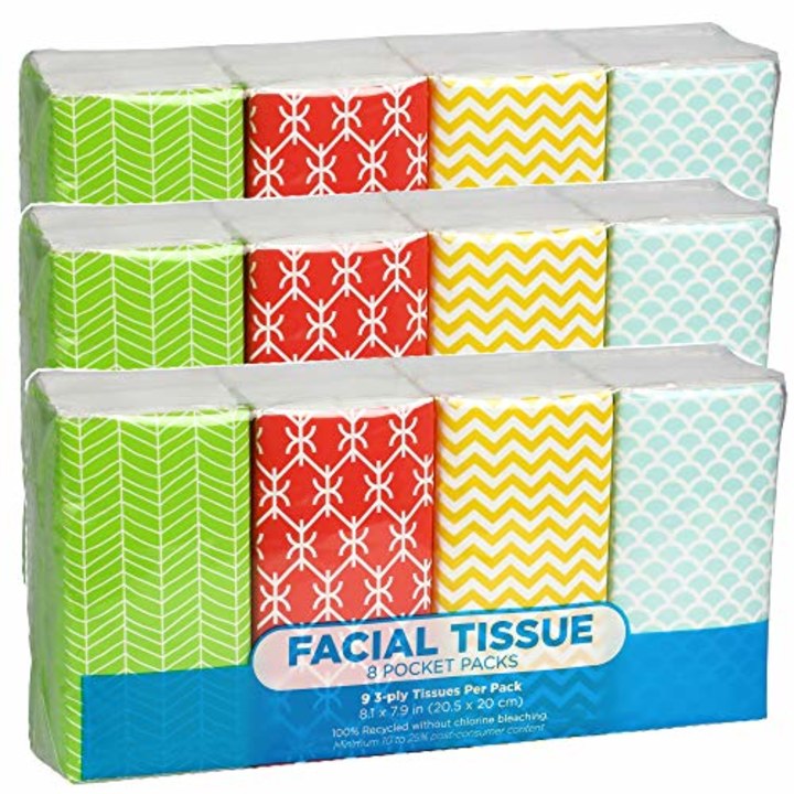 Funwares Store Pocket Sized Travel Facial Tissue (24-pack)
