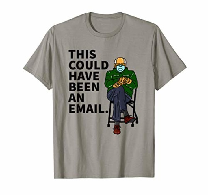 This Could Have Been An Email Bernie Sanders Sitting Mittens T-Shirt. Bernie Sanders Meme Gifts 2021.