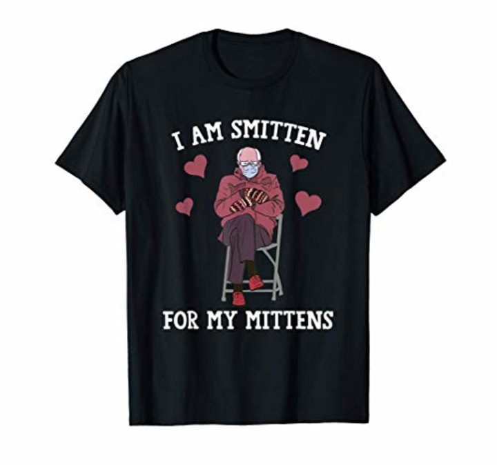 Funny Meme Mittens Bernie Sanders Mittens Valentines Gift T-Shirt. Bernie Sanders Meme Gifts 2021.