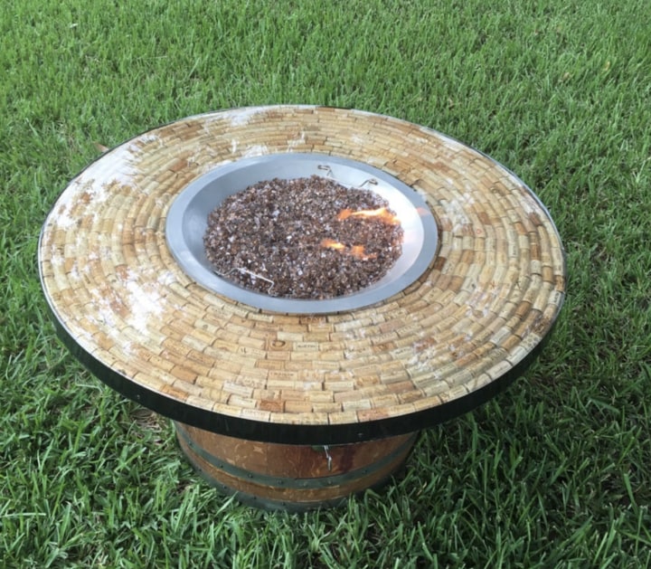 Round Coffee Table Height Wine Barrel Fire Pit. Best fire pits 2021.