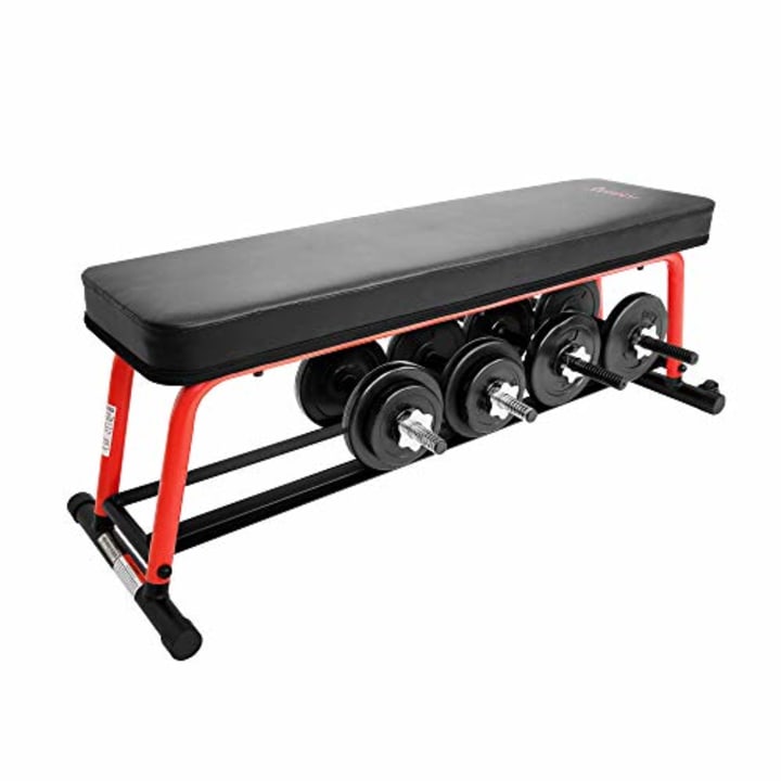 Sunny Health &amp; Fitness Power Zone Flat Bench. The best affordable home gyms and home gym systems in 2021.