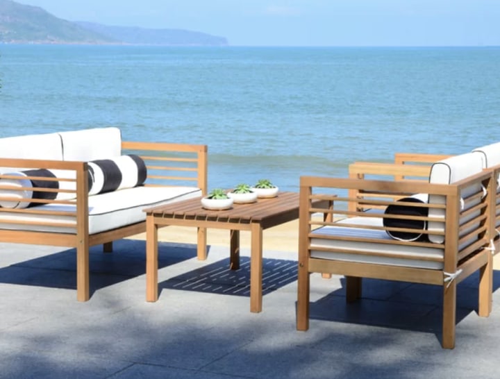 AllModern Abraham 4-Piece Sofa Seating. Best outdoor furniture sales 2021.