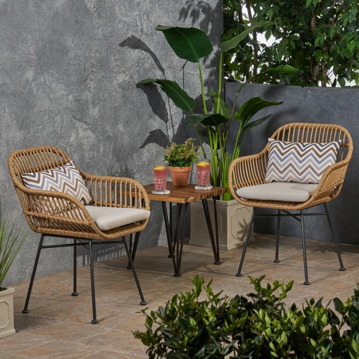 George Oliver Enger Woven Patio Chairs. Best outdoor furniture sales 2021.
