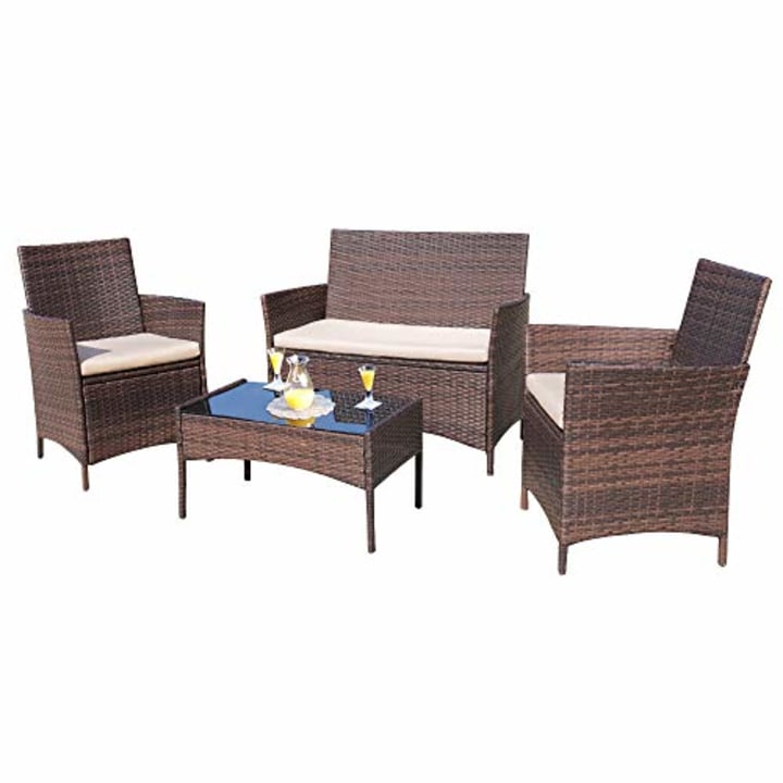 Homall 4-Piece Outdoor Patio Furniture Set. Best outdoor furniture sales 2021.
