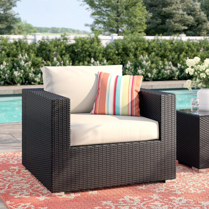 Sol 72 Outdoor Brentwood Patio Chair with Cushions. Best outdoor furniture sales 2021.