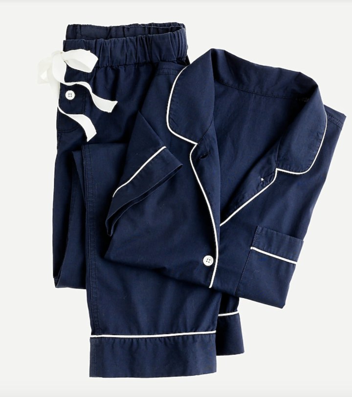 J.Crew Vintage Short-sleeve Pajama Set. Best women's pajamas in 2021.