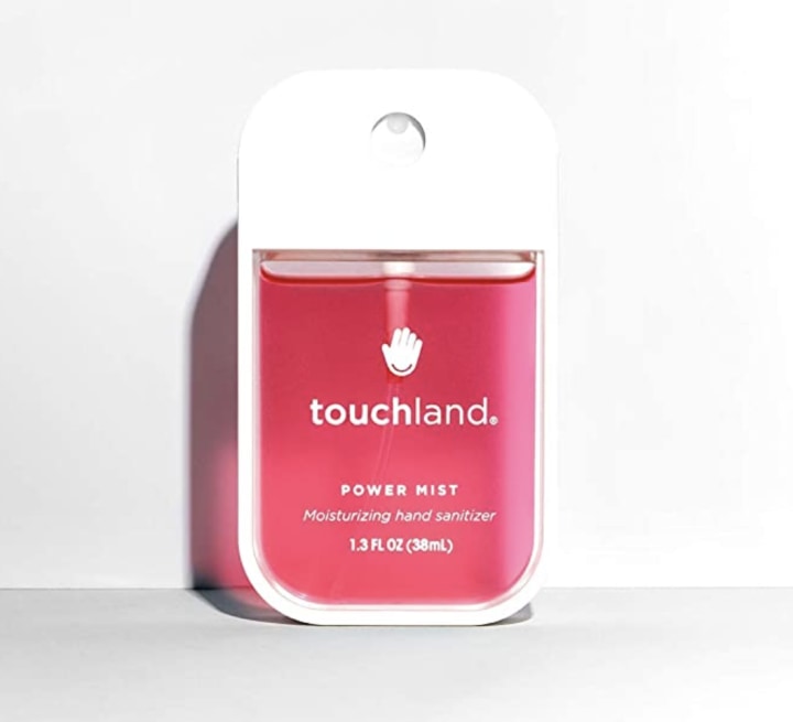 Touchland Power Mist Hand Sanitizer. Best travel-sized hand sanitizers 2021.